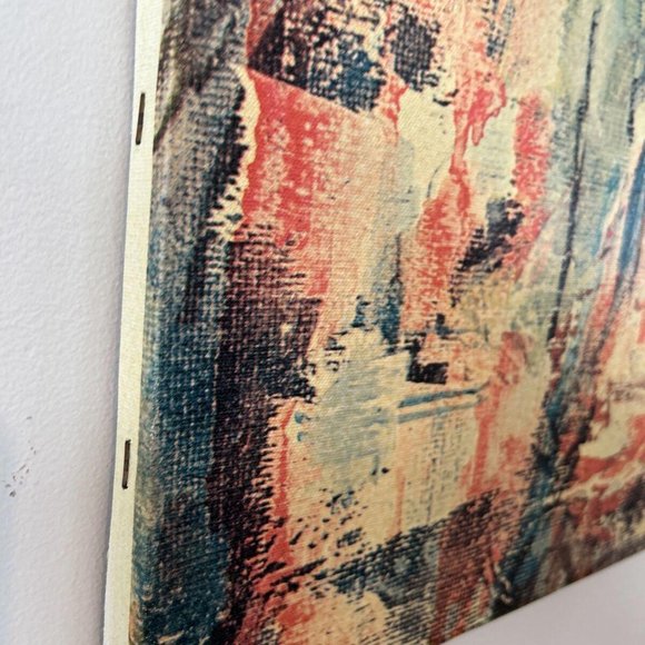 "SAD FACE CLOWN" Print on Canvas 28 x 22 Inches, MCM Mid-Century - Picture 9 of 12